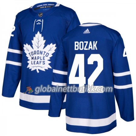Toronto Maple Leafs Hockeydrakt Tyler Bozak 42 2017-2018 Blå Adidas Authentic - Herre